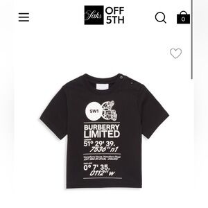 KIDS Burberry Black Graphic Short Sleeve Tee 4T